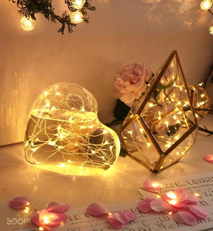 6 Pack Battery Operated Fairy Lights 6.5FT 20 LED Warm White Twinkle String Lights with Timer & Remote Waterproof Silver Wire Firefly Lights for Mason Jar Wedding Party Christmas Decor