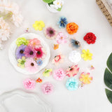 Faux Flower Heads Flowers For Crafts Mini Artificial Flower Heads Bulk Silk Fake Flower Heads Fake Peony Daisy Rose Small Fabric Flowers For Diy Crafts Garland Wedding Home Party Decoration, Coloful