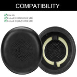 Replacement Earpads For Jabra Evolve2 65 (65Ms 65Uc Usb)/Evolve2 40 (40Uc 40Ms Usb)/Elite 45H On-Ear Wireless Headset, Headphone Ear Pads Cushions With Softer Protein Leather