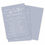 Would She Rather Game Cards For Bridal Shower(30 Pcs), Minimalism Cement Gray Wedding Party Game Cards, Mr & Mrs, Engagement Party, Bridal Shower Party Games & Activities - D02