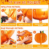 12 Pcs Pumpkin Foil Balloons for Thanksgiving Fall Baby Shower Birthday Party Decor