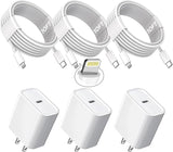3 Pack Fast iPhone Charger with 10FT USB C to Lightning Cable for iPhone 14 13 12 11 iPad