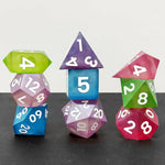 Upgraded 9 Piece Polyhedral Dice Mold (New Font), 7 Dnd Dice Set Mold & Pendant Crystal D4 Mold Silicone