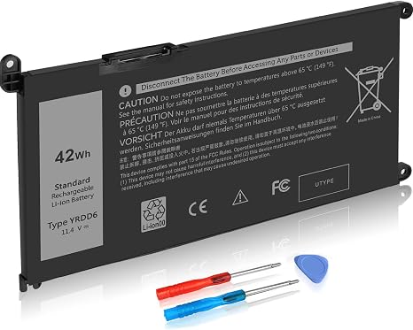 42Wh YRDD6 Laptop Battery Replacement for Dell Inspiron 15 3000 3583 3593 3582 3584 Series