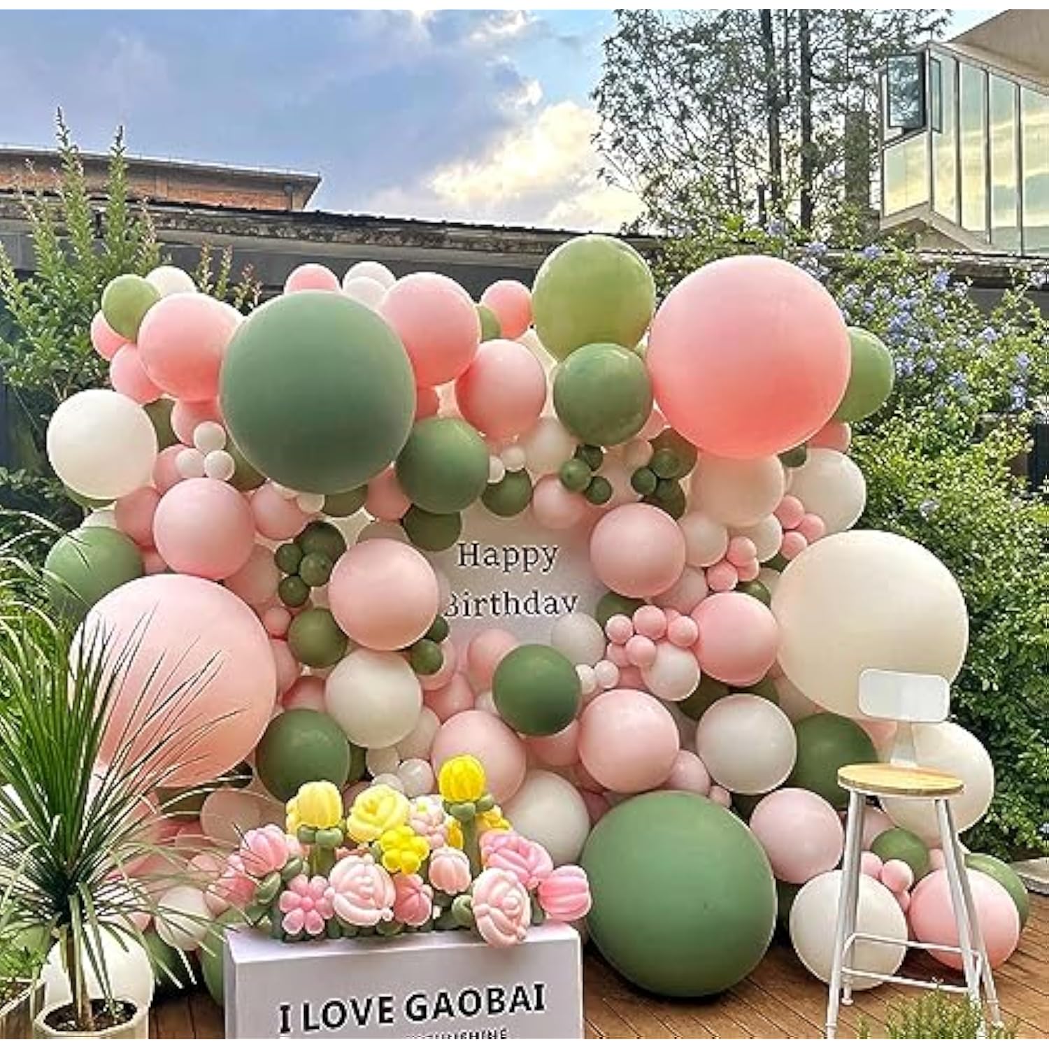 36 Inch Giant Retro Avocado Green Balloons, 6 Pack Large Round Retro Avocado Green Latex Balloons For Anniversary, Birthday, Christmas, Wedding, Baby Shower Party Decorations