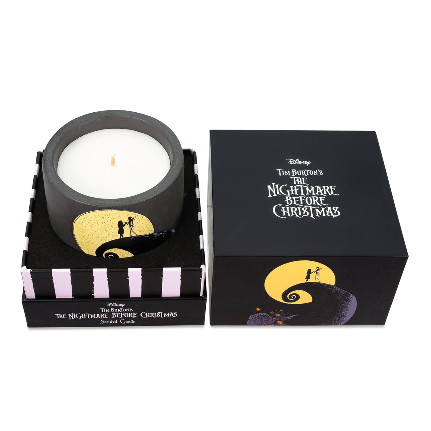 Disney Concrete 7-Ounce Scented Candle In Concrete Jar | Floral Fragrance With 30-Hour Burn Time