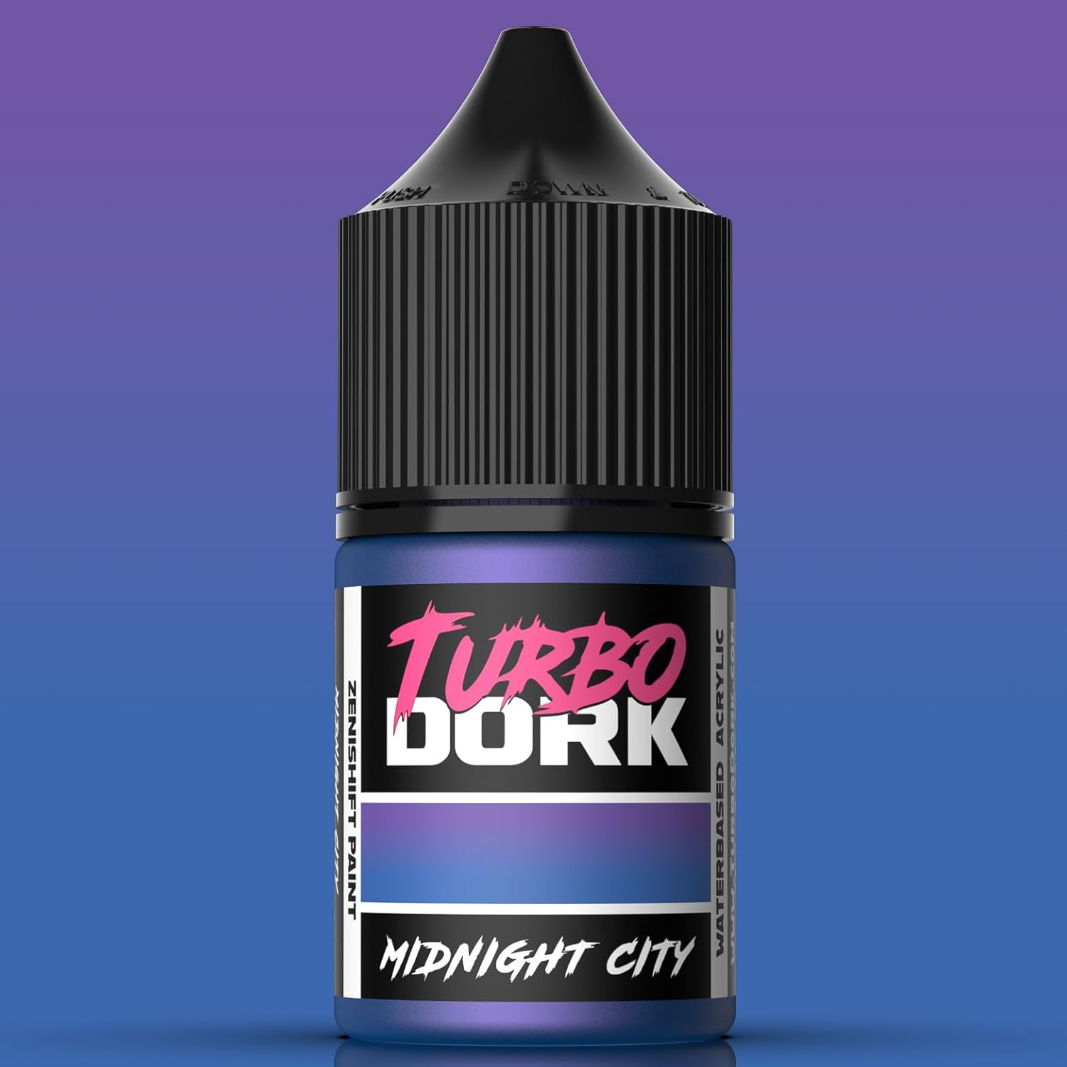 Midnight City Zenishift Acrylic Paint 22Ml Bottle - Water-Based Non-Toxic Metallic Color Shifting Paint