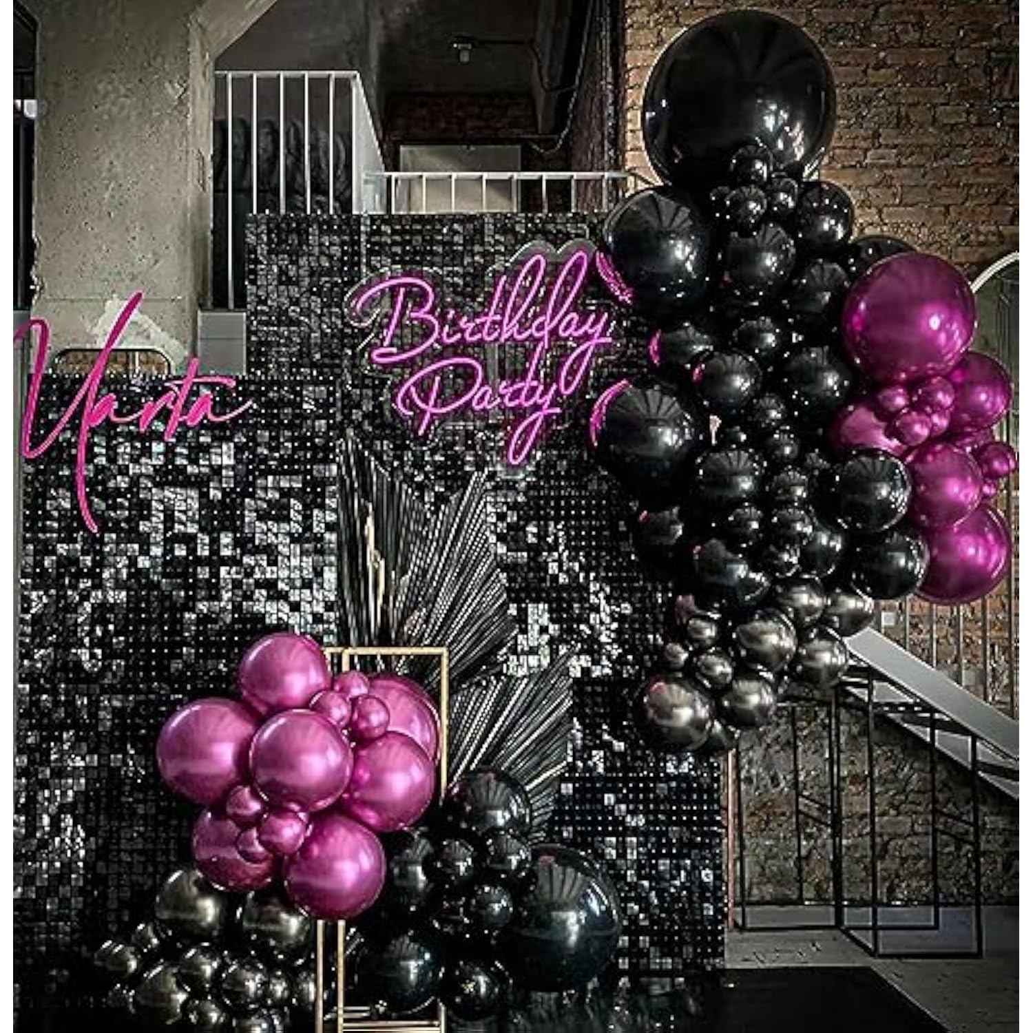 110pcs Black Balloons Kit Different Sizes 18 12 10 5 Inch for Party Decorations