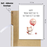 Cute Mother'S Day Card For Cat Mom, Funny Cat Mother'S Day Card For Cat Lover Owner, Naughty Mothers Day From Cat, Cat Mom Mothers Day Gift, Happy Meow-Thers Day Card
