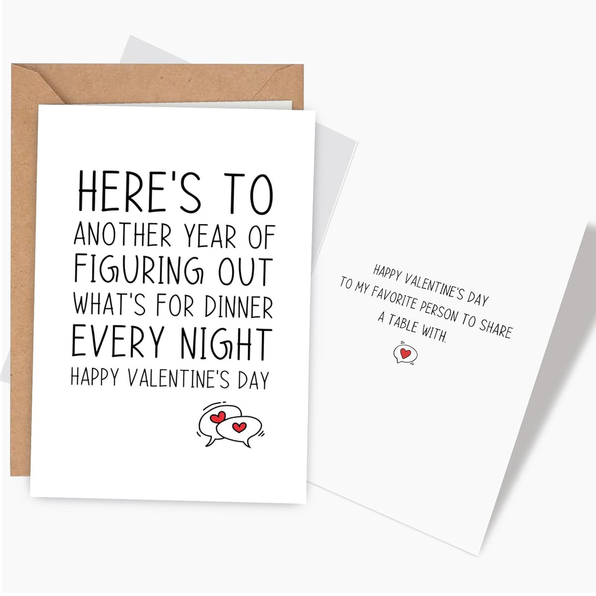 Funny Valentine'S Day Card For Boyfriend Girlfriend, Valentines Day Card From Husband Wife, Witty V-Day Cards, Here'S To Another Year Of Figuring Out What'S For Dinner Every Night