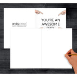 Funny Father'S Day Jumbo Card With Envelope, Awesome Dad, Keep That Shit Up, Father'S Day Greeting Card For Dads, Bonus Dad, Stepfather, Foster Dads, Him, Men, 8.5 X 11 Inch, 1-Pack