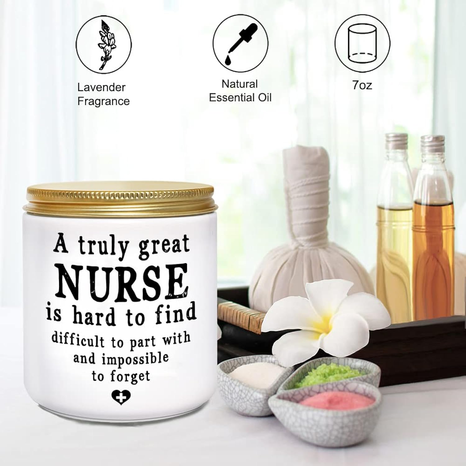 Nurse Gifts For Women Nurse Practitioner Gifts 7 Oz Lavender Scented Candles School Student Nurse Graduation Gift Funny Retirement Bulk Presents Eco-Friendly Long Lasting Natural Soy Max Candle