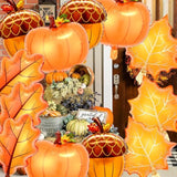 Thanksgiving Foil Balloons: Pumpkin, Maple Leaf, Acorn Party Decor (12Pcs)