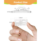 Hooks For Outdoor String Lights Clips - 16 Pack Large Clear Waterproof Outdoor Light Clips With Adhesive Strips - Outside Cable Clip Hooks For Hanging Christmas Light Decor Organizer