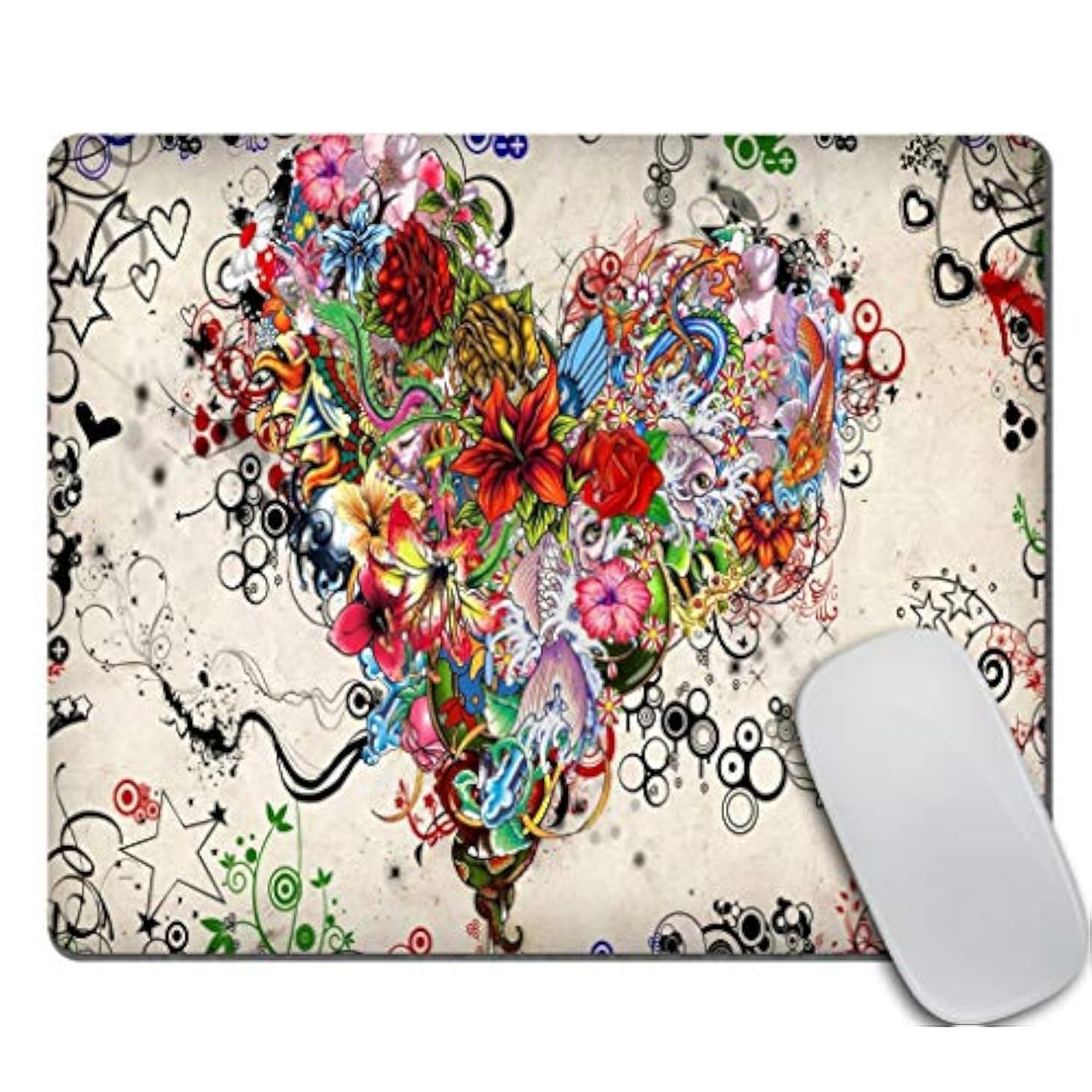 Tattoo Heart Top Game Mouse Pad Pc Computer Gaming Mousepad Fabric Rubber Material
