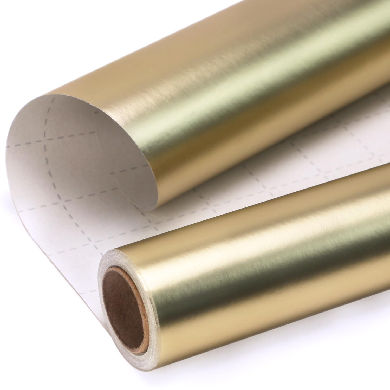 Gold Metallic Wrapping Paper Matte Gold Solid Color Paper Perfect For Birthday Christmas Baby Shower Wedding Valentine'S Day- 17Inch X 394Inch(33Feet)