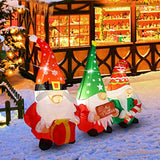 7 Ft Long Christmas Inflatable Gnome Outdoor Decorations Gnome Blow Up Yard Decorations Built In Led Lights Christmas Ou