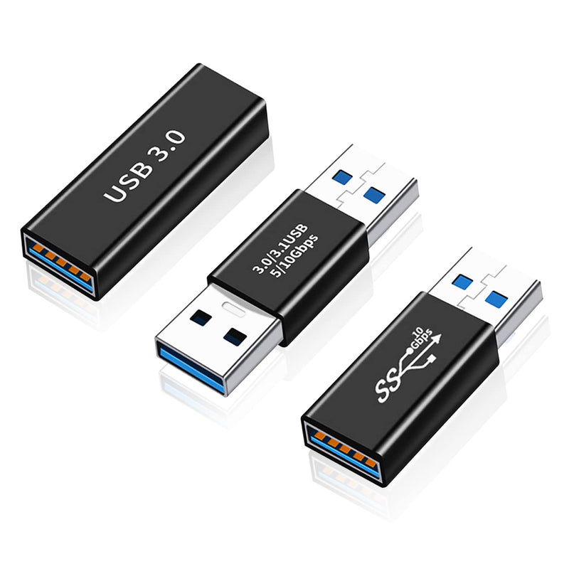 3 Pack Usb 3.0 Adapter, Usb-A Male To Female, Male To Male And Female To Femal