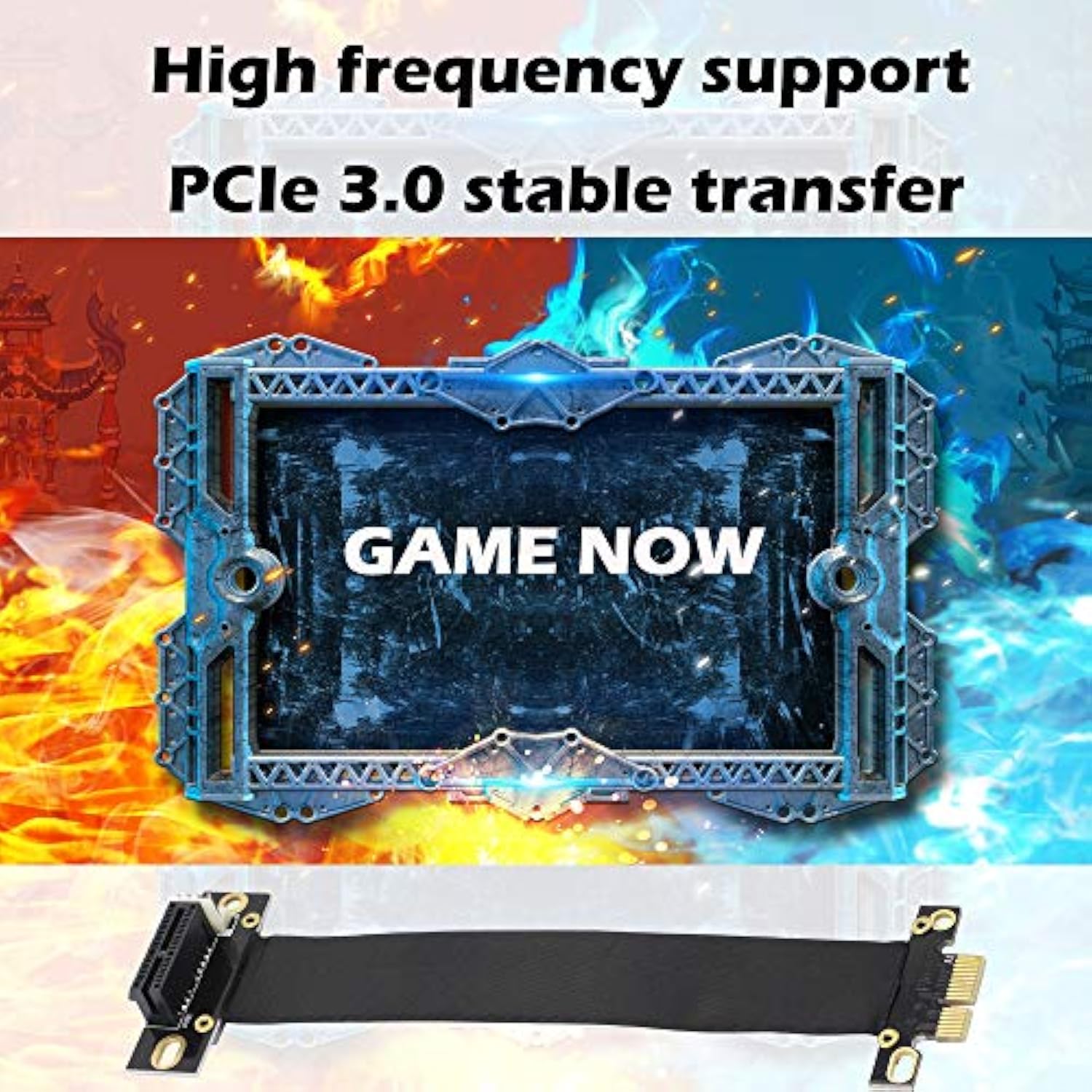 Pcie Extension Cable,Pci-Express 3.0 1X Male To Female Riser Cable Pci-E 1X Ex