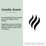 Midnight Citrus Jar Candle | Includes Matching Glass Lid, Large | Aromatherapy | Borderless Collection | 16.5Oz