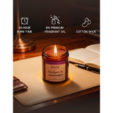 Soy Candle Gifts For Women & Men - 7Oz Brown Scented Candle,50-Hour Burn Time,Aromatherapy Jar For Home Decor,Relaxing Ambiance In Bedroom & Office(Juniper Lavender)