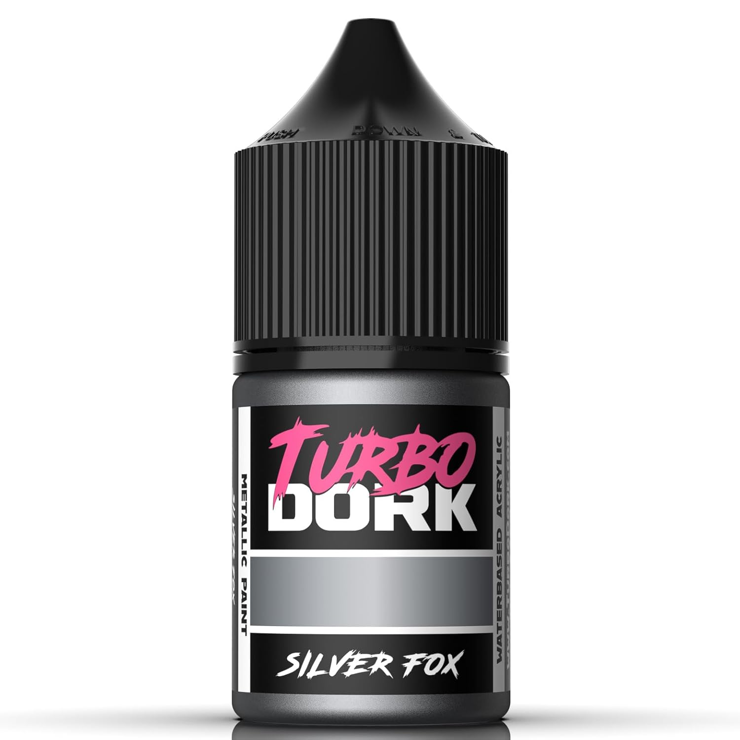 Silver Fox Metallic Acrylic Paint 22Ml Bottle - Water-Based Non-Toxic Metallic Finish Paint