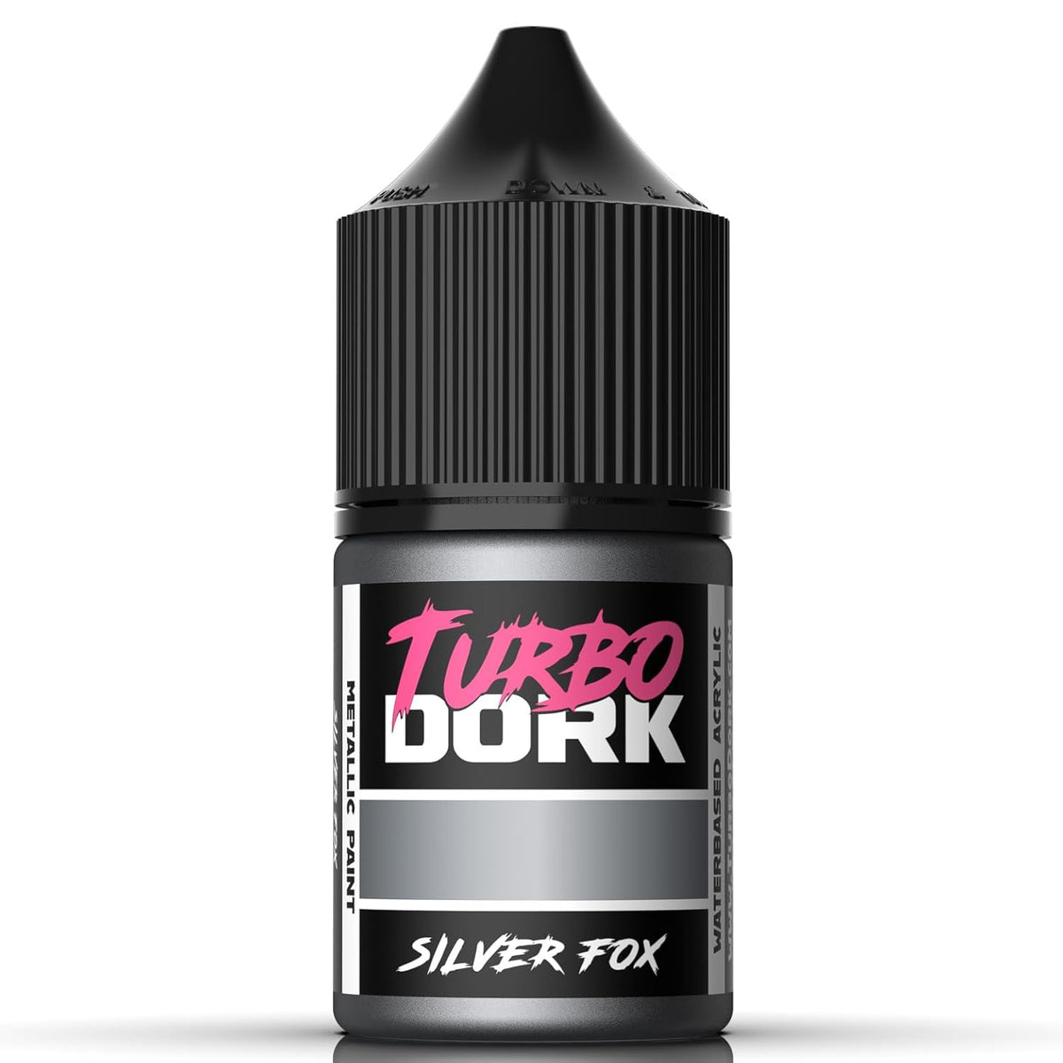 Silver Fox Metallic Acrylic Paint 22Ml Bottle - Water-Based Non-Toxic Metallic Finish Paint