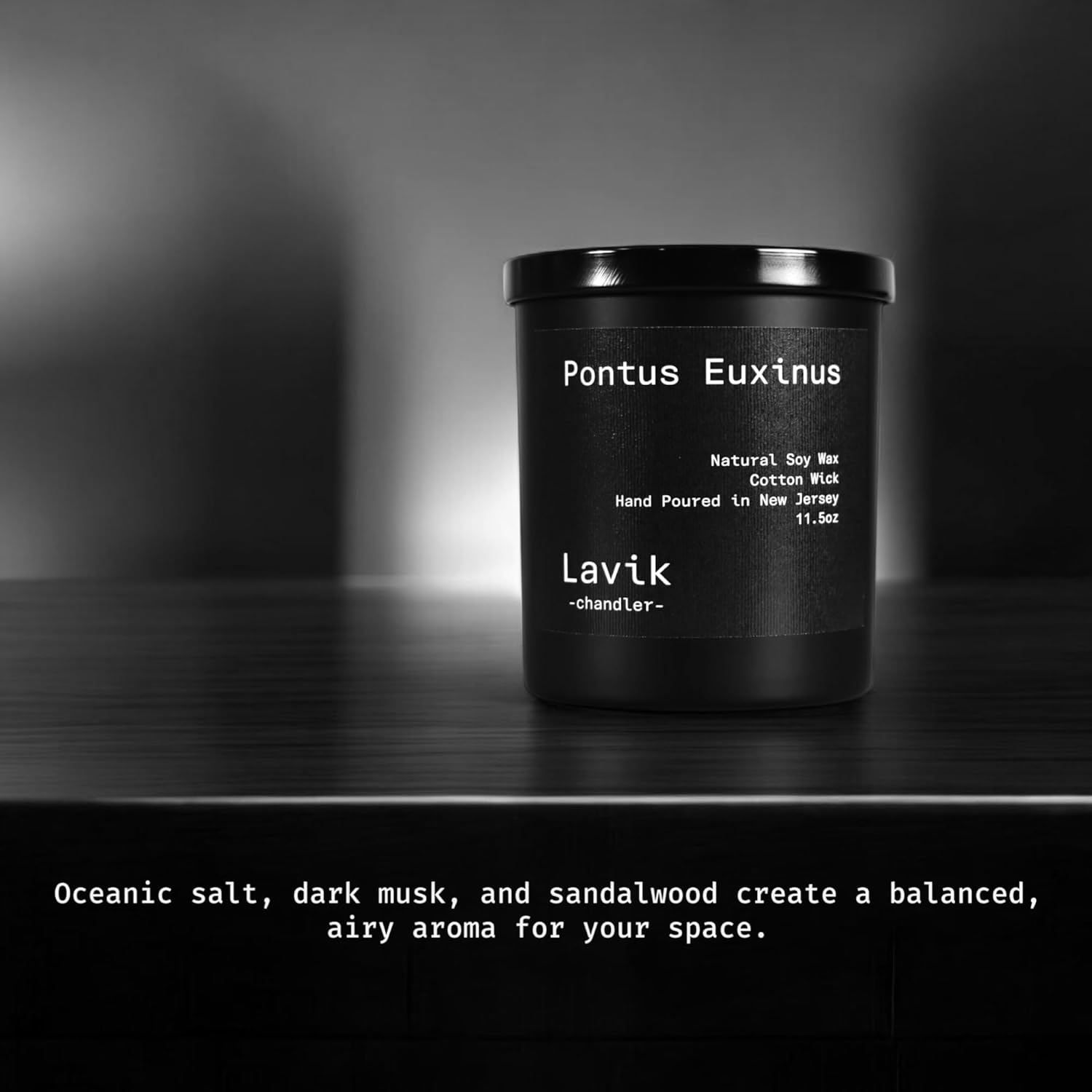 Scented Luxury Soy Candle 11.5Oz, Stylish Matte Black Jar, Great Home Decor, Natural American Soy Wax, Hand-Poured In The Us, Cotton Wick And Long Lasting Masculine Luxury Fragrance