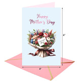 Happy Mothers Day Cards Bulk Mother'S Day Cards Pack With Envelopes And Stickers 24Pcs Message Inside 4 X 6 Inch From Daughter Son For Mom Flowers Floral Design