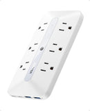 10 in 1 Surge Protector Power Strip 6 Outlets 4 USB Ports 2 USB C 20W Fast Charging
