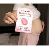 First Mothers Day Card For Mom From Bump Happy 1St Mother’S Day Greeting Card With Envelope Funny 1St Mothers Day Pregnancy Gift Cards For Mother To Be First Time Mom New Mothers