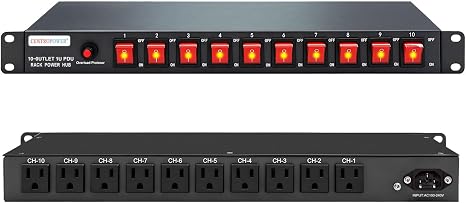 13-in-1 Surge Protector Power Strip Flat Plug 8 AC Outlets 3 USB 5FT Cord