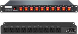 13-in-1 Surge Protector Power Strip Flat Plug 8 AC Outlets 3 USB 5FT Cord