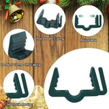 Christmas Light Hangers Clips 7/8 Inch Fascia Board Clips Hooks Holiday Deck Light Hooks For Christmas Decoration Roof Gutter Fence In Thickness From 3/4'' To 7/8", Green, 100 Pcs