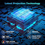Native 1080P Projector With 5G Wifi Bluetooth And Tr, 4K Supported Portable Home And Outdoor Movie Projector, Max 300" Display, Compatible With Tv Stick, Hdmi, Phone