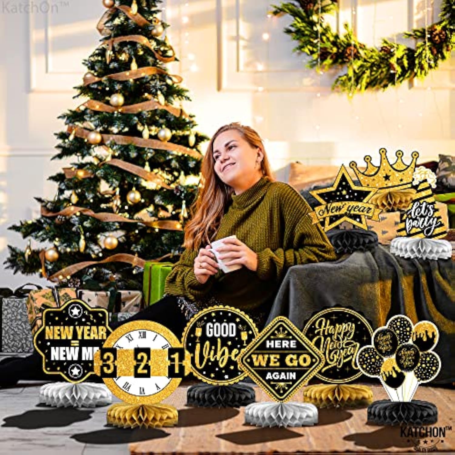 9pcs New Year 2026 Table Centerpieces Party Decorations