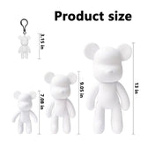 Diy (Blank Mold, 9 Inch) Fluid Bear + Bear Keychain, Figure Painting For Creative Graffiti Art