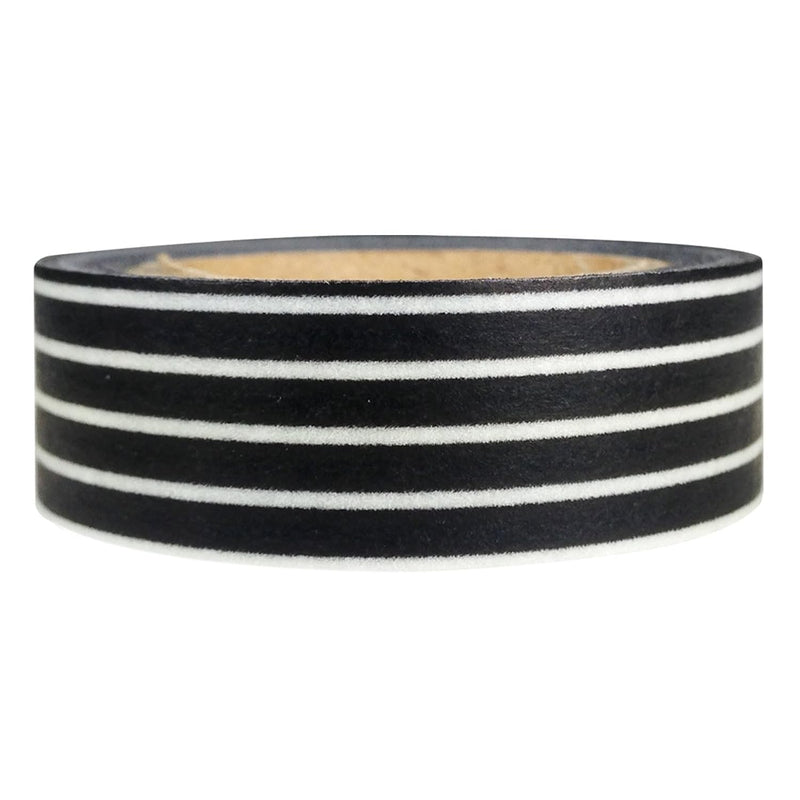 Striped Japanese Washi Masking Tape - Black Long Stripe