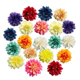 20 Pcs Dahlias Artificial Flowers Heads,Faux Dahlias Silk Flowers For Crafts With Clips,Tropical Faux Flower Cake Decorations Wreath Making Supplies For Wedding Party Birthday Gift Décor (Multicolour)
