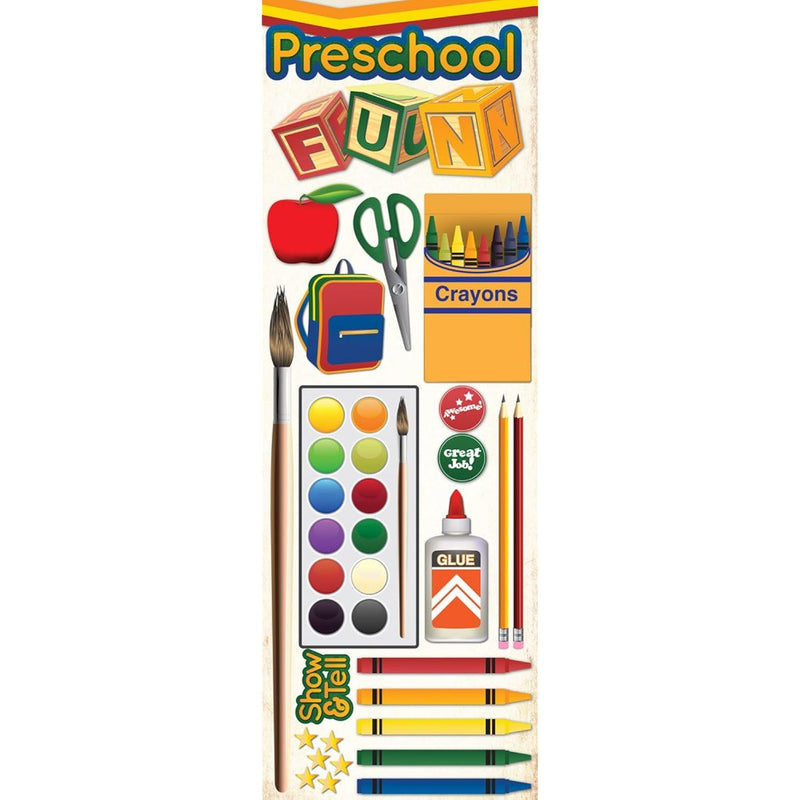 Making The Grade 3D Preschool Sticker