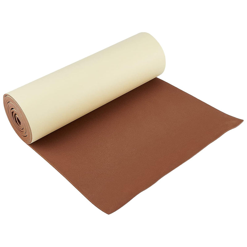 78.7X12 Inch Brown Self-Adhesive Eva Foam Roll, 3Mm Thick Sticky Upholstery Fo