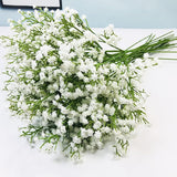 20.5 Inch Artificial Real Touch Baby Breath Flowers 12 Pcs Fake Gypsophila Flowers Bouquets For Wedding Party Floral Arrangement,White