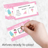 Big Dot of Happiness Scoop Up The Fun - Ice Cream - Sprinkles Party Game Scratch Off Cards - 22 Count
