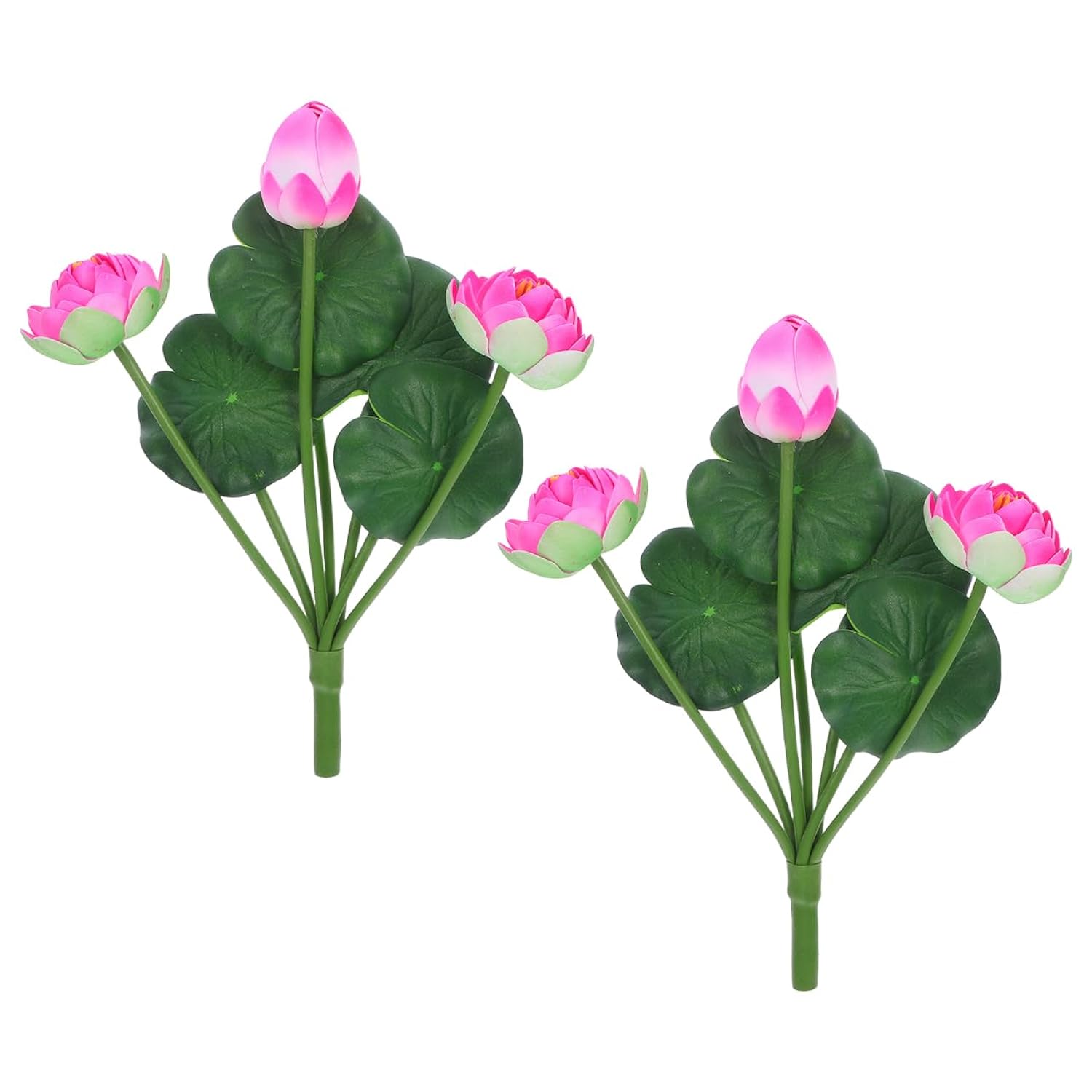 Artificial Lotus Flower, 2Pcs Artificial Lotus Flower Decor Fake Bouquets Centrepieces With Stems Floral Art For Home Office Table Wedding Party Centerpiece Decor