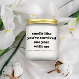 1St Wedding Anniversary Candle, First Anniversary Day, 1 Year, 1Th, Candle Gifts For Girlfriend Boyfriend, Happy One Year Gifts For Him Or Her, Husband, Wife, Couples' Gag Gift For Best Friend