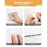 Hooks For Outdoor String Lights Clips - 16 Pack Large Clear Waterproof Outdoor Light Clips With Adhesive Strips - Outside Cable Clip Hooks For Hanging Christmas Light Decor Organizer