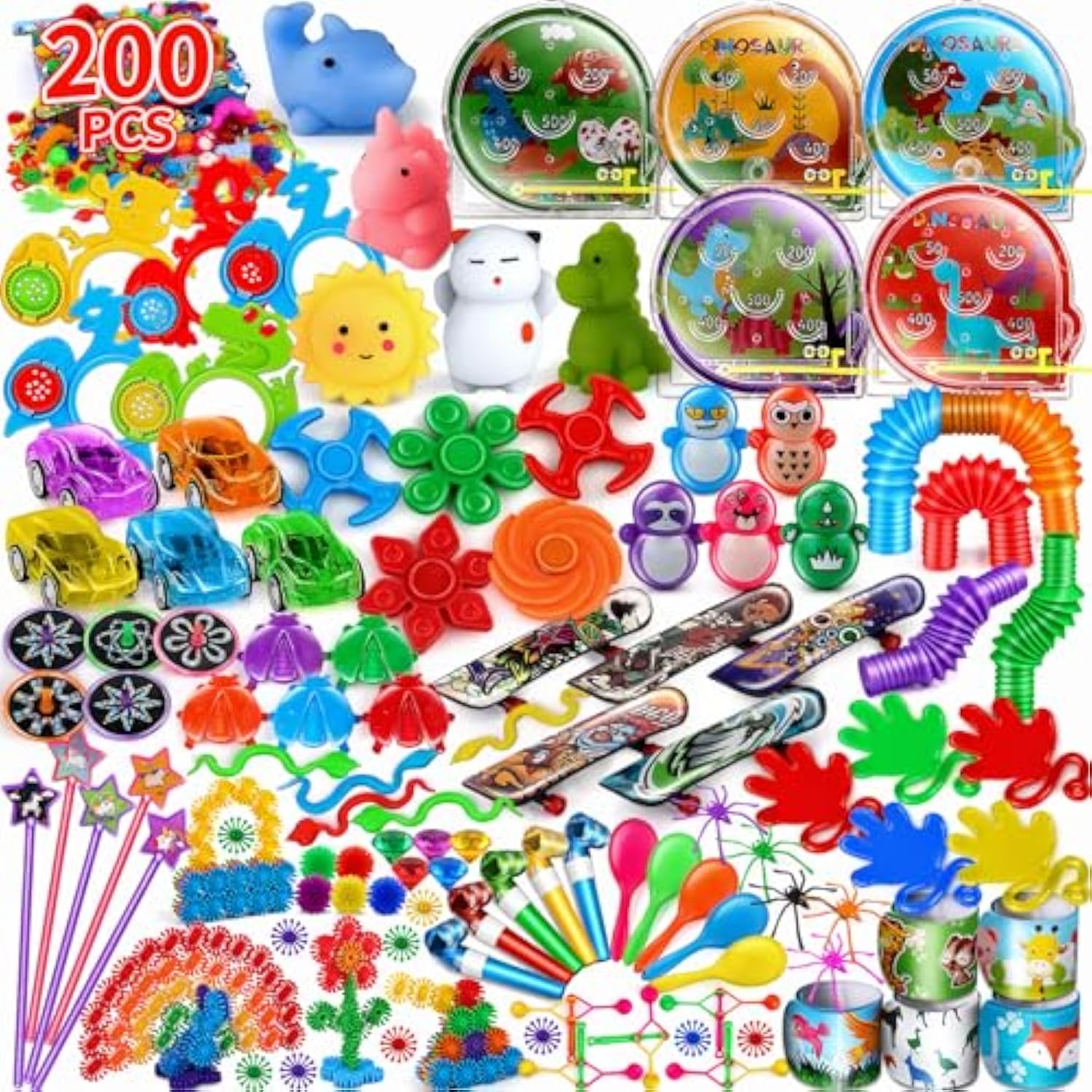 200Pcs Party Favor Kids Party Prizes For Classroom Rewards Bulk Kid Goodie Bag Stuffers Pinata Toys Fillers, Prize Box Toys For Kids 4-8 Carnival Prizes