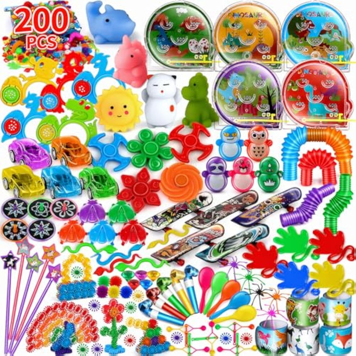 200Pcs Party Favor Kids Party Prizes For Classroom Rewards Bulk Kid Goodie Bag Stuffers Pinata Toys Fillers, Prize Box Toys For Kids 4-8 Carnival Prizes