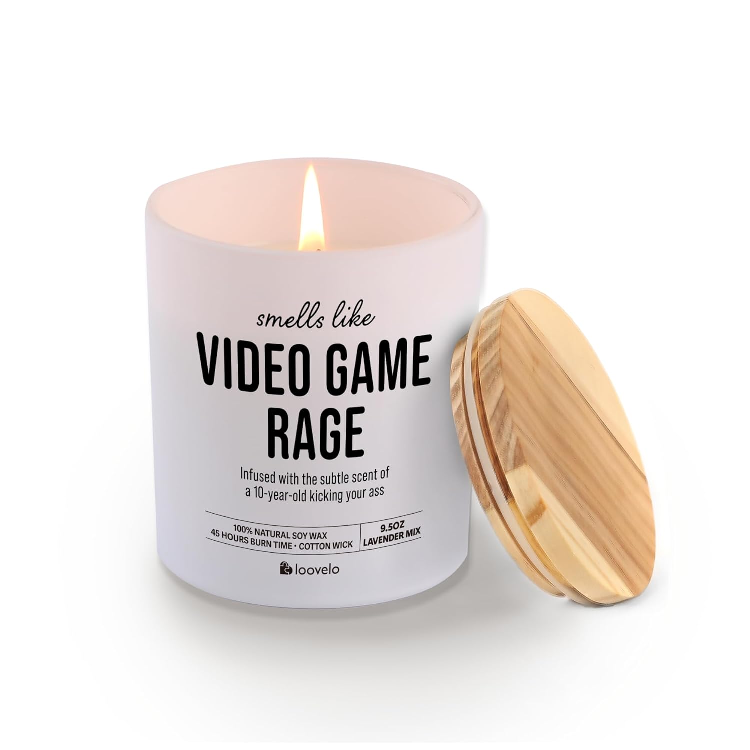 Smells Like Video Game Rage Gamer Gifts Gaming Gifts For Men Husband Boyfriend Brother Friends Video Pc Game Lover Scented Candle Home Office Jar Candles Sage Floral Lavender Scent 9.5 Oz
