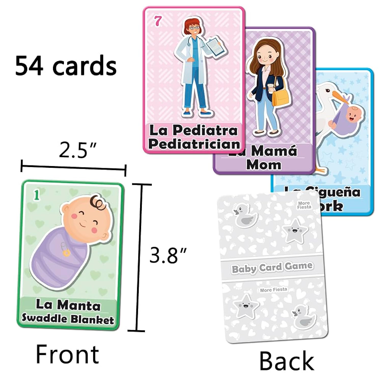 Baby Shower Loteria Fiesta Bilingual Game - Mexican Bingo In English And Spanish, For Up To 20 Players